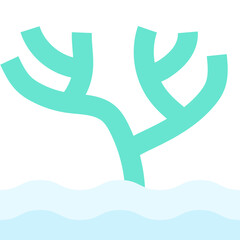Fototapeta premium coral flat icon