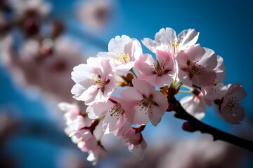 Sakura Cherry blossoms with blue sky
