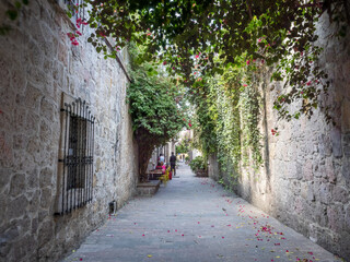 Callejón del romance en Morelia, Michoacán, México