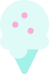 icecream cone flat icon
