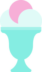 icecream sundae flat icon