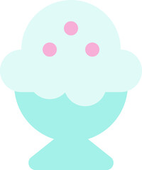icecream sundae flat icon