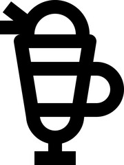 icecream sundae black outline icon