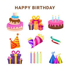 Birthday Stuff Logo Vector Template Design Illustration