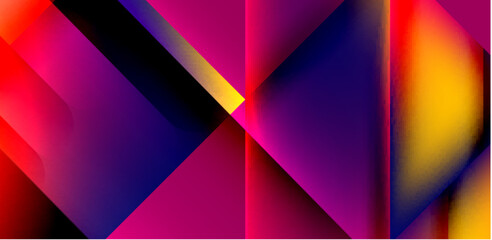 Obraz premium Dynamic triangle design with fluid gradient colors abstract background