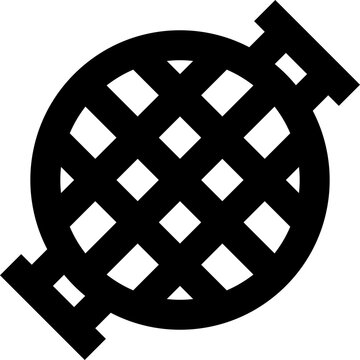 recommend clip art: grilled net black outline icon