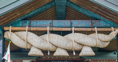 Large shimenawa of the Izumo-Taisha grand shrine in Izumo City, Shimane Prefecture, Japan