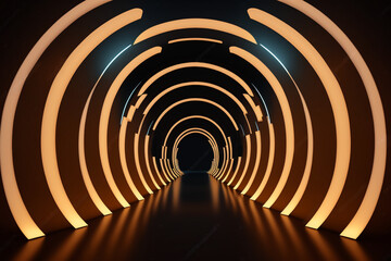 Obraz premium abstract tunnel background, Generative AI 
