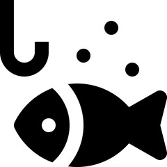 fishing black solid icon