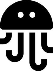 jellyfish black solid icon