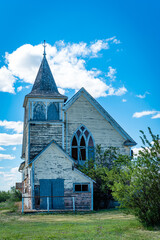 The historic Drinkwater United Church, built in 1911, now torn down, in Drinkwater, SK
