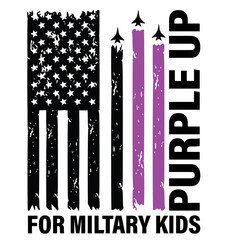Purple Up For Military Kids Svg png Bundle, Purple Up USA flag SVG, Proud Of Military Children Svg, Patriotic Military Svg, Military Family Svg
