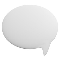 white bubble chat 3d illustration