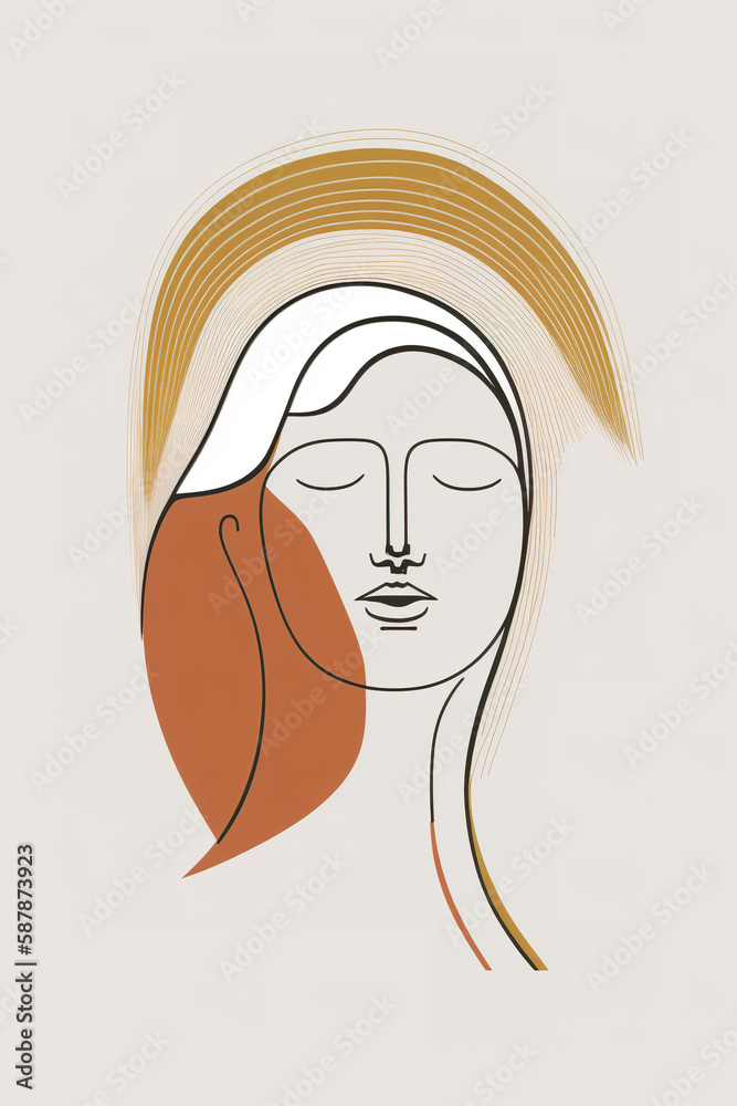 Poster abstract portrait illustration digital art face person poster background artwork minimal expressioni
