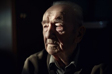 Senior Man in Dramatic lighting created by Generative AI