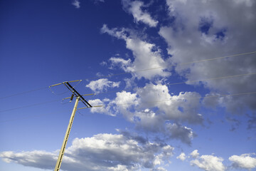 Sky and electricity cables