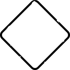 Isolated black textured, wear out, old, grunge, rusted black rectangle sign label, for hazard, attention, danger, alert sign with empty of copy space area