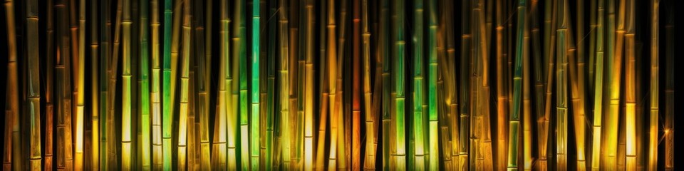 Luminescence Bamboo Texture Background. Generative AI