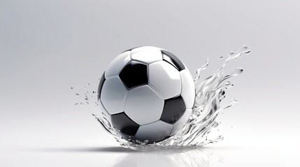 Naklejka premium soccer ball on white background