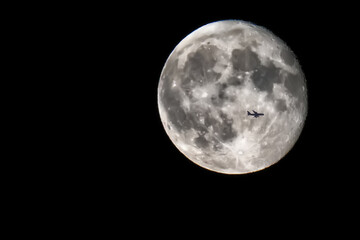 airplane moon sky, travel photography