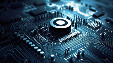 Fototapeta premium computer circuit board generative ai
