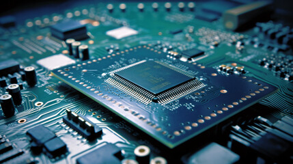 Fototapeta premium computer circuit board generative ai