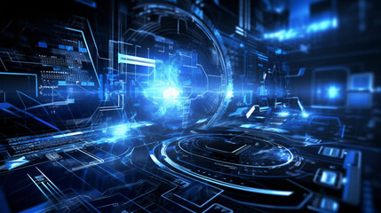 CPU chip device tech hardware mainboard background thumbnail generative ai