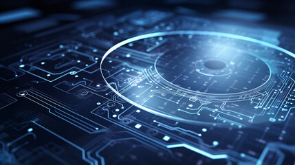 CPU chip device tech hardware mainboard background thumbnail generative ai