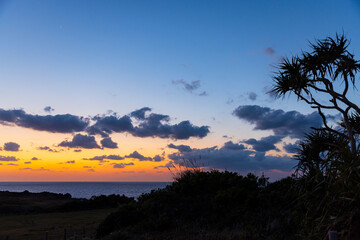 沖縄-万座毛の夕景-04