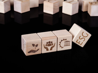 ESG symbols as a concept for solving environmental, social and governance problems