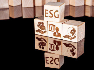 ESG symbols as a concept of a set of characteristics of business management