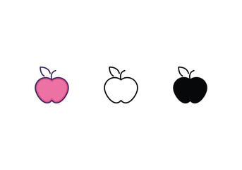 Apple icon vector stock.