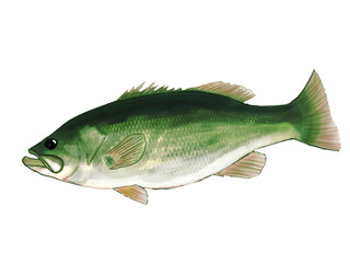 水彩で描いたバス