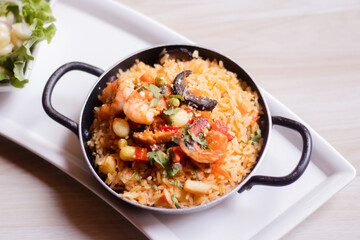 Arroz con mariscos de una cevicheria