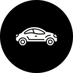 New Car Glyph Inverted Icon