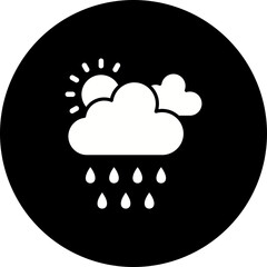 Rainy Day Glyph Inverted Icon