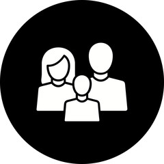 Family Glyph Inverted Icon