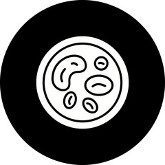 White Blood Cell Glyph Inverted Icon