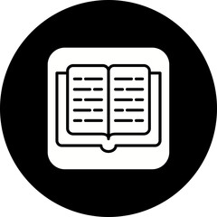 Ebook Glyph Inverted Icon