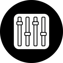 Equalizer Glyph Inverted Icon