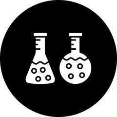 Flask Glyph Inverted Icon