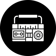 Radio Glyph Inverted Icon