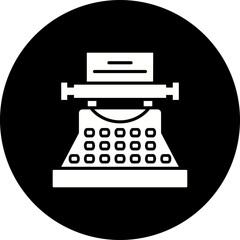 Typewriter Glyph Inverted Icon