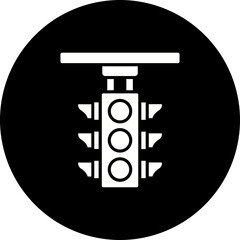 Traffic Light Glyph Inverted Icon