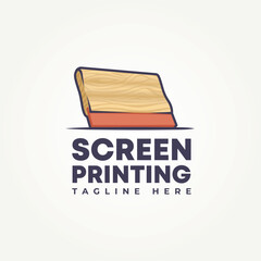 modern squeegees silk screen printing logo template vector illustration design