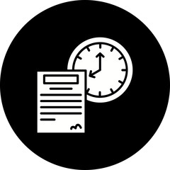 Deadline Glyph Inverted Icon
