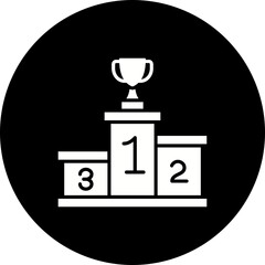 Podium Glyph Inverted Icon