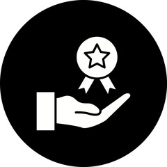 Award Glyph Inverted Icon