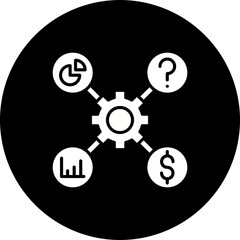 Efficiency Glyph Inverted Icon