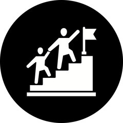 Leadership Glyph Inverted Icon